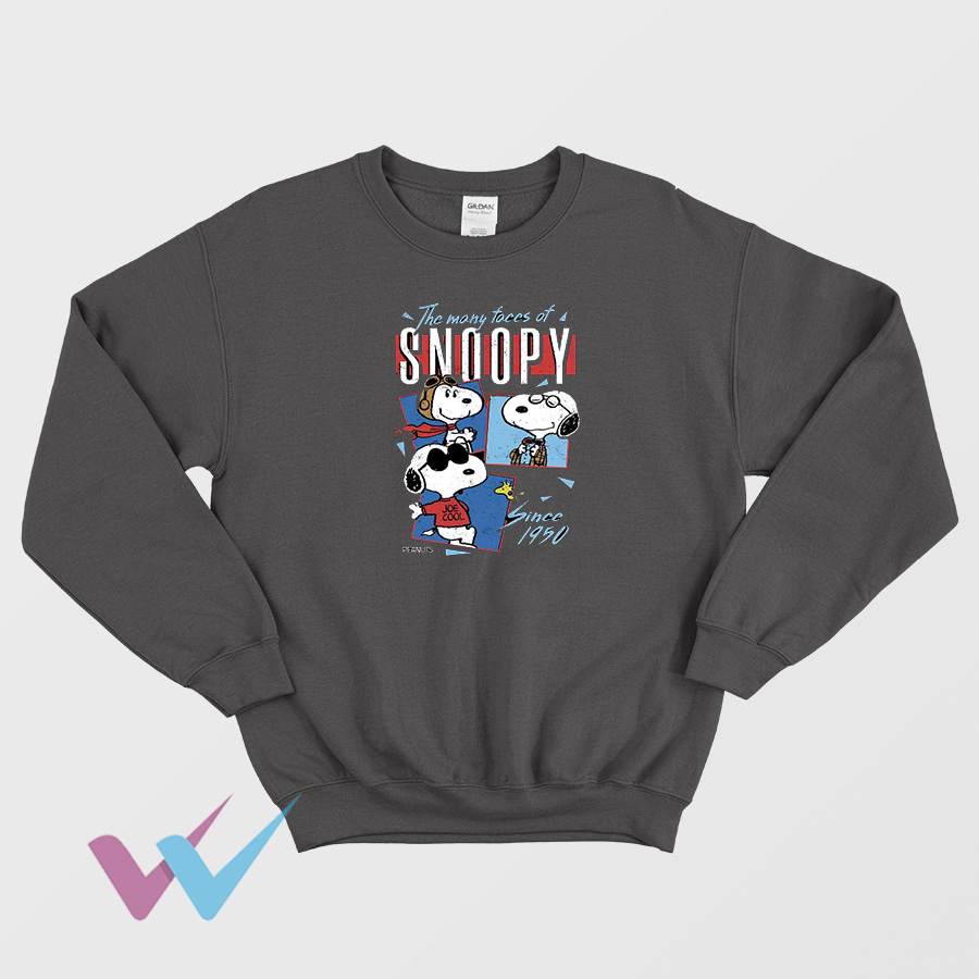 The Many Faces Of Snpy Funny Sweatshirt