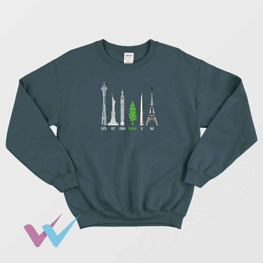 Unique Portland City Tree Sweatshirt