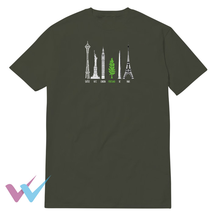 Unique Portland City Tree T-Shirt
