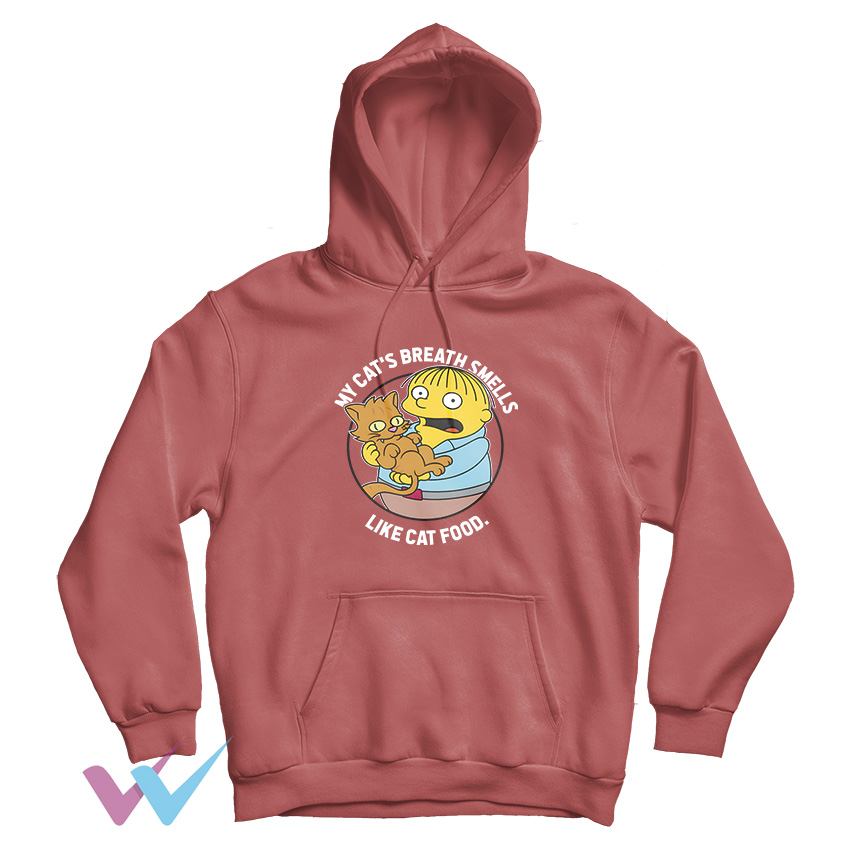 The Simpsons Ralph My Cats Breath Smells Like Cat Food Funny Hoodie