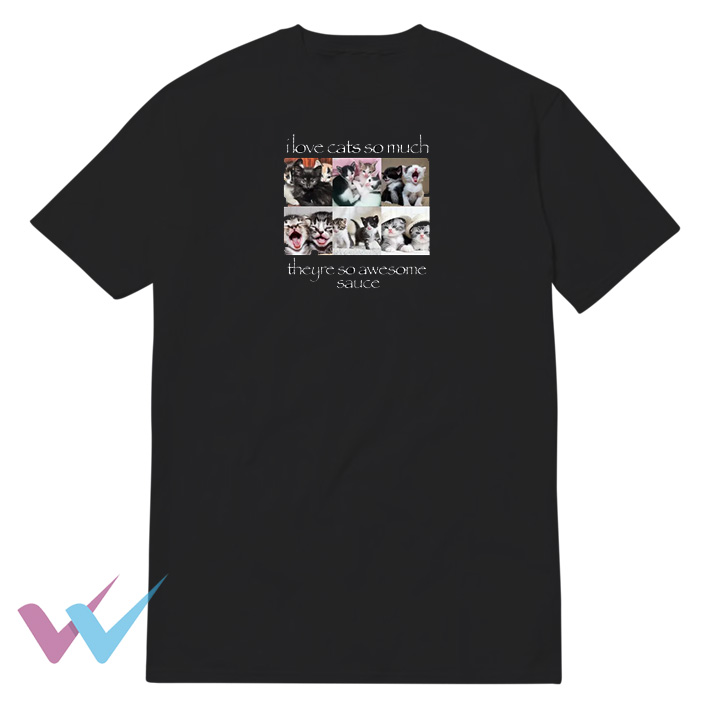 I Love Cats So Much Theyre So Awesome Sauce Funny Tee