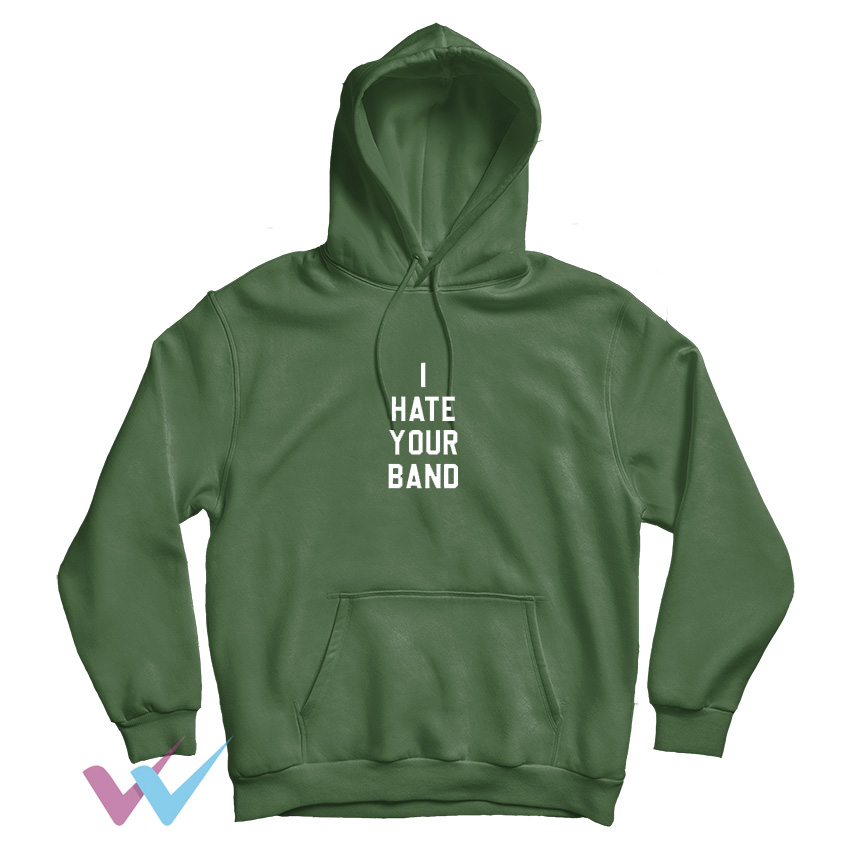 I Hate Your Band Hoodie WHITE