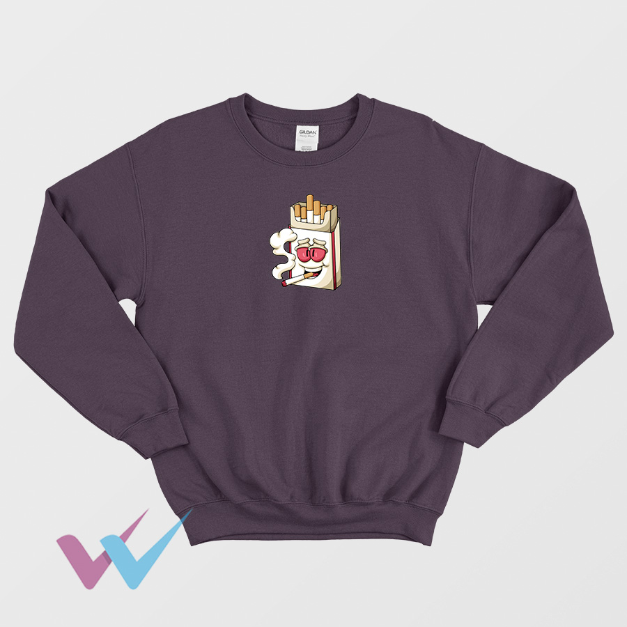 Cigarette Pack Smoke Sweatshirt Front