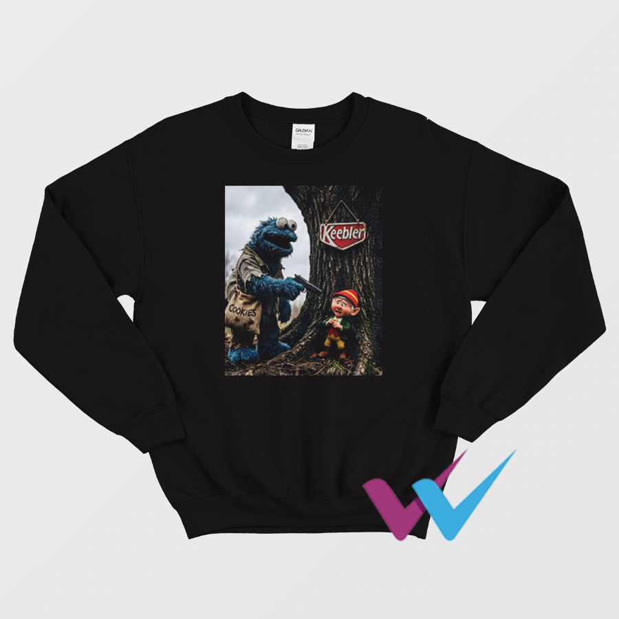 Cookie Monster Edgy Elf Keebler Sweatshirt
