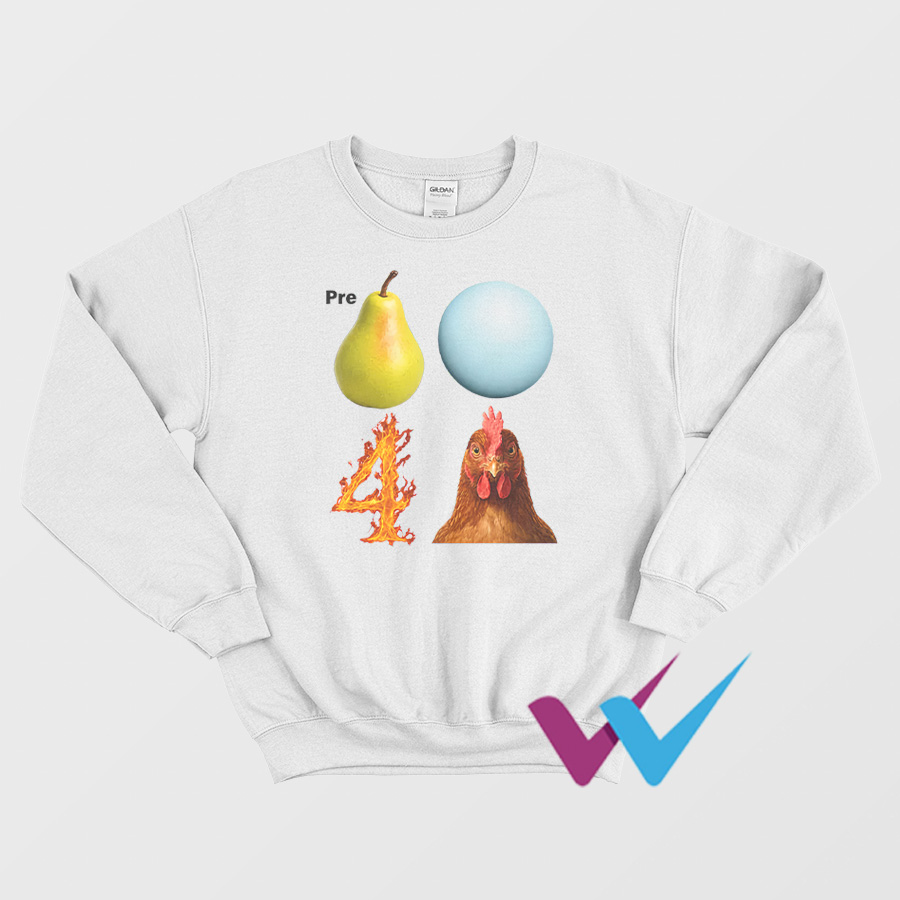 Pre Pear Blue Planet Fire Four Chicken Parody Sweatshirt